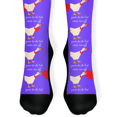 Cross Me Off Your To-Do List Goose Sock