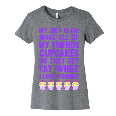 My Diet Plan (Cupcakes) Womens T-Shirt