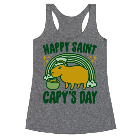 Happy Saint Capy's Day Racerback Tank Top