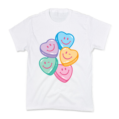 Smiley Candy Hearts Kids T-Shirt