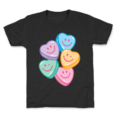 Smiley Candy Hearts Kids T-Shirt