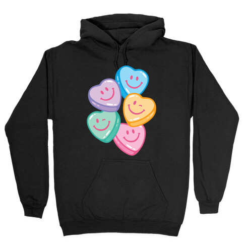 Smiley Candy Hearts Hooded Sweatshirt