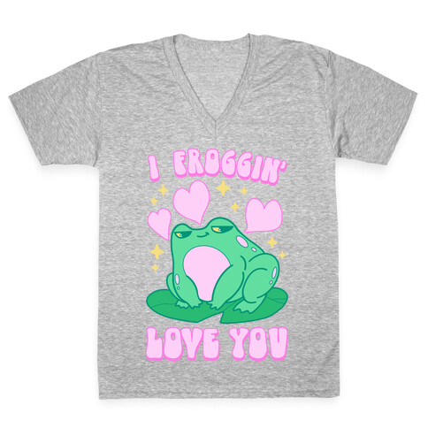 I Froggin' Love You V-Neck Tee Shirt