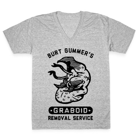 Burt Gummer's Graboid Removal Service V-Neck Tee Shirt