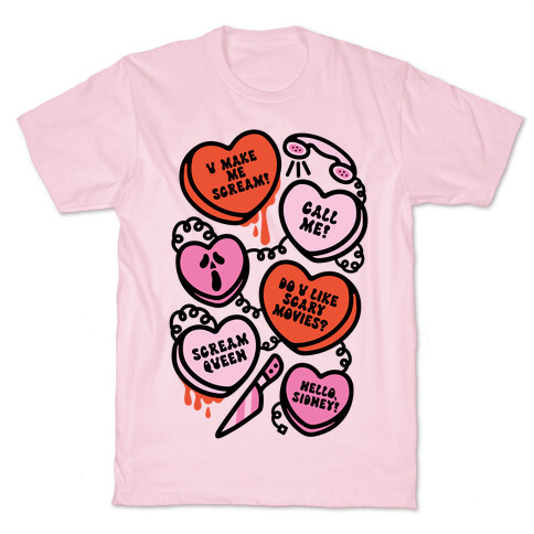 Scream Queen Candy Hearts Parody T-Shirt