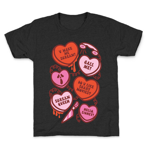 Scream Queen Candy Hearts Parody Kids T-Shirt