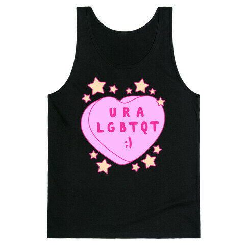U R A LGBTQT Candy Heart Tank Top
