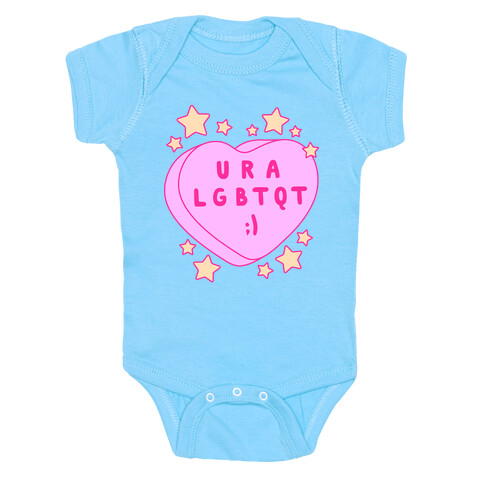 U R A LGBTQT Candy Heart Baby One-Piece