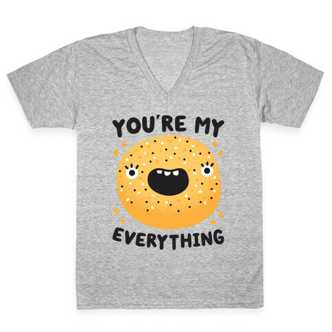 You're My Everything Bagel V-Neck Tee Shirt