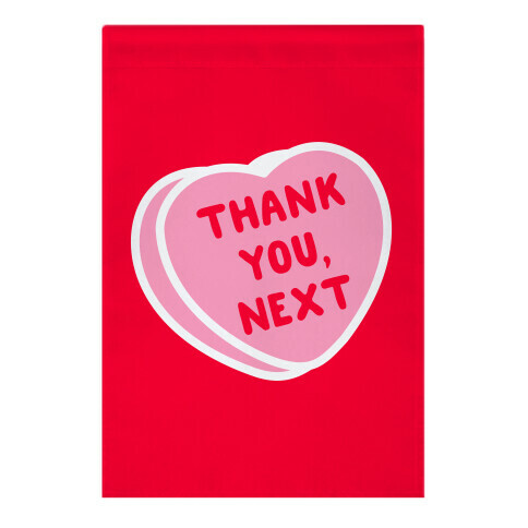 Thank You Next Pink Candy Heart Garden Flag