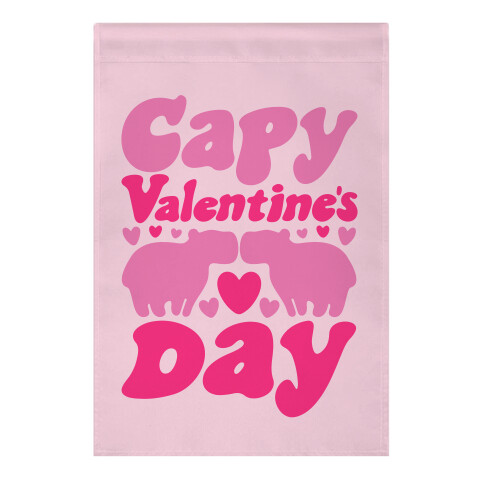 Capy Valentine's Day Capybara Parody Garden Flag