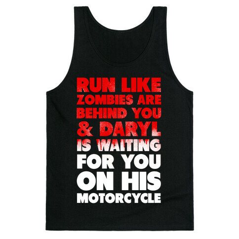 Run Like Daryl is Waiting (Bloody) Tank Top