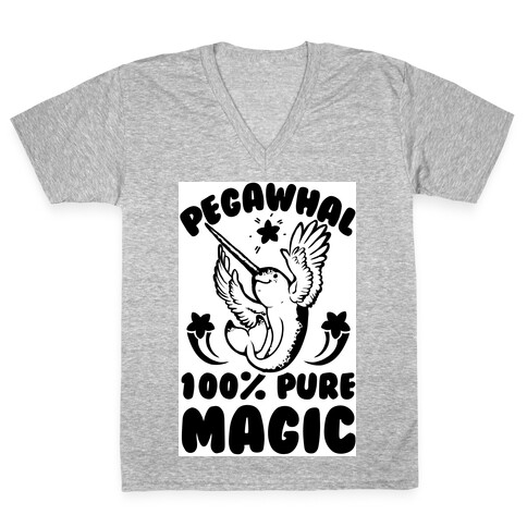 PegaWhal: 100% Pure Magic V-Neck Tee Shirt