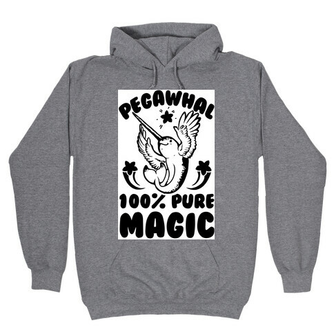 PegaWhal: 100% Pure Magic Hooded Sweatshirt