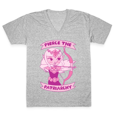 Pierce The Patriarchy V-Neck Tee Shirt