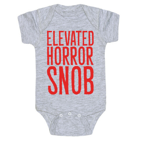 Elevated Horror Snob  Baby One-Piece
