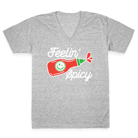 Feelin' Spicy Hot Sauce V-Neck Tee Shirt