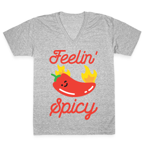 Feelin' Spicy Hot Chili Pepper V-Neck Tee Shirt