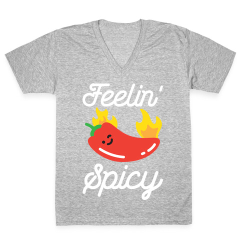 Feelin' Spicy Hot Chili Pepper V-Neck Tee Shirt