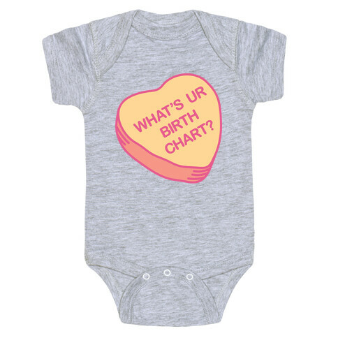 What's Ur Birth Chart? Candy Heart Baby One-Piece