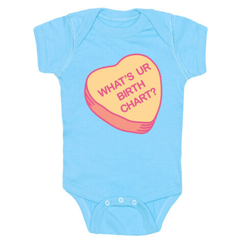 What's Ur Birth Chart? Candy Heart Baby One-Piece