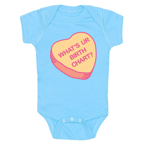 What's Ur Birth Chart? Candy Heart Baby One-Piece