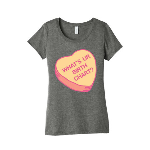 What's Ur Birth Chart? Candy Heart Womens T-Shirt