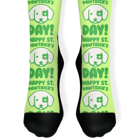 Happy St. Pawtrick's Day Sock