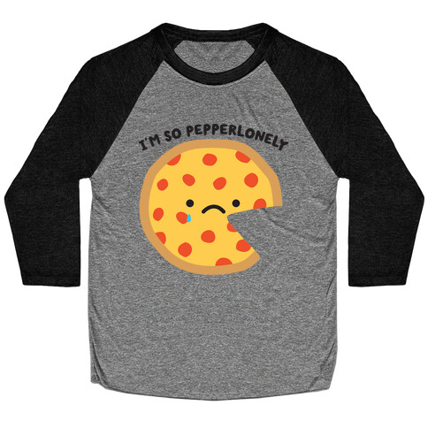 Pepperlonely Pizza Baseball Tee