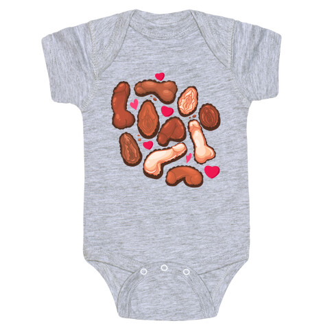 NSFW Valentine's Chocolates Pattern Baby One-Piece