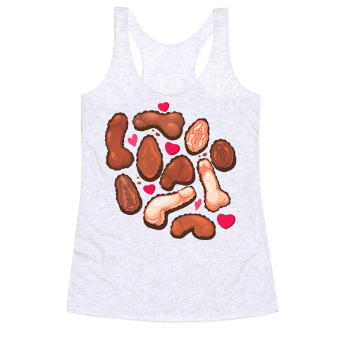 NSFW Valentine's Chocolates Pattern Racerback Tank Top