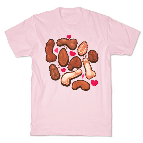 NSFW Valentine's Chocolates Pattern T-Shirt