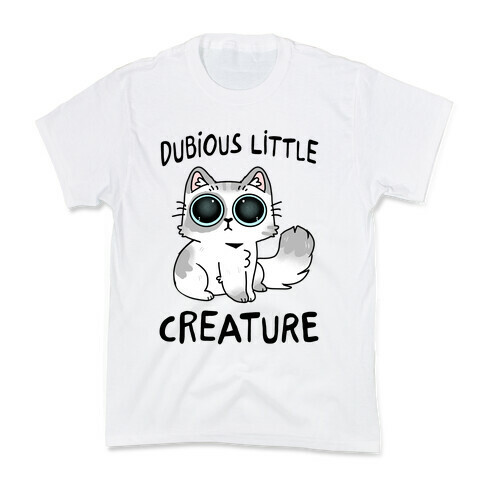 Dubious Little Creature Cat Kids T-Shirt