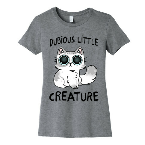 Dubious Little Creature Cat Womens T-Shirt