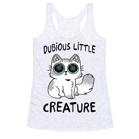 Dubious Little Creature Cat Racerback Tank Top