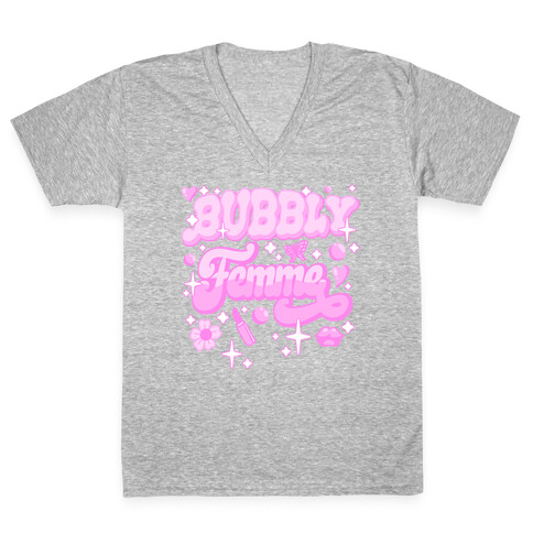 Bubbly Femme V-Neck Tee Shirt