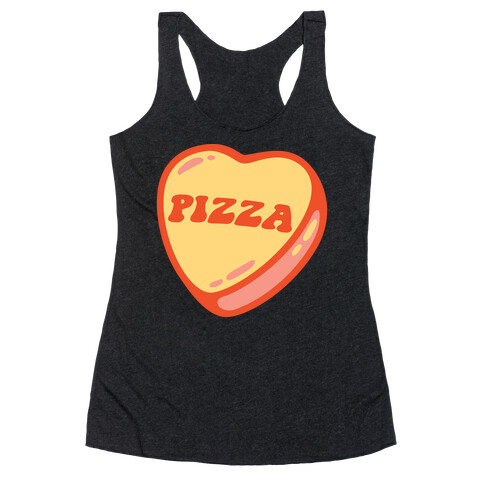 Pizza Candy Heart Racerback Tank Top