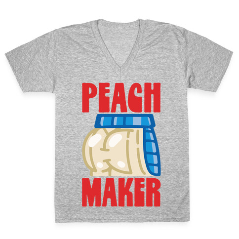 Peach Maker Parody V-Neck Tee Shirt