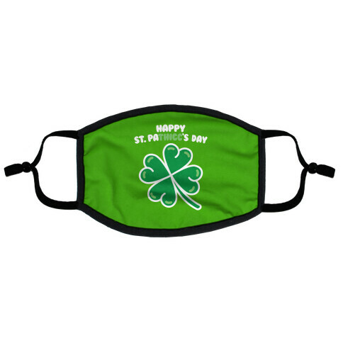 Happy St. Pathicc's Day Butt Clover Flat Face Mask