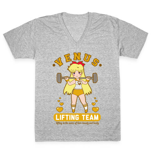 Venus Lifting Team Parody V-Neck Tee Shirt