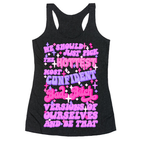 Hottest, Confident, Bad Bitch Euphoria Quote  Racerback Tank Top