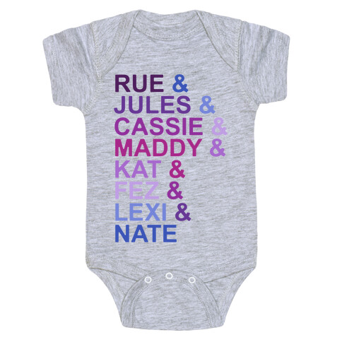 Rue & Jules & Cassie & Maddy & Kat Parody Baby One-Piece