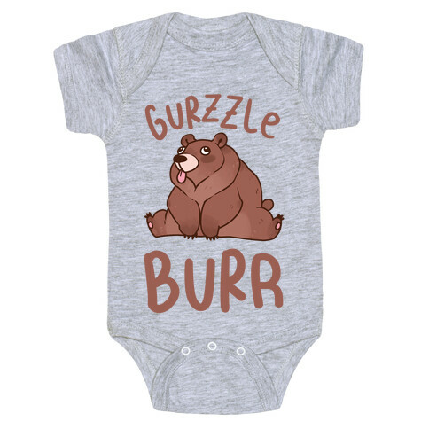 Gurzzle Burr derpy grizzly bear Baby One-Piece