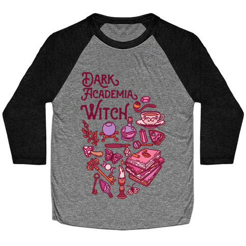 Dark Academia Witch Pattern Baseball Tee