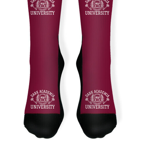 Dark Academia University Sock