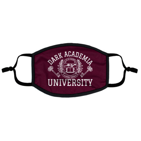 Dark Academia University Flat Face Mask