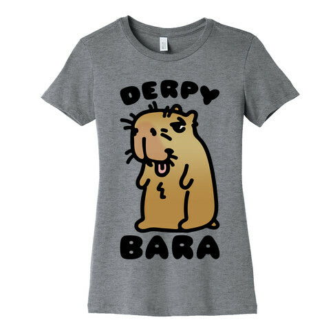 Derpy-Bara Derpy Capybara Parody Womens T-Shirt