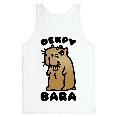 Derpy-Bara Derpy Capybara Parody Tank Top