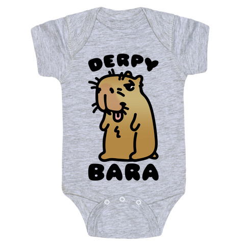 Derpy-Bara Derpy Capybara Parody Baby One-Piece