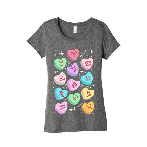 Horoscope Candy Hearts Womens T-Shirt